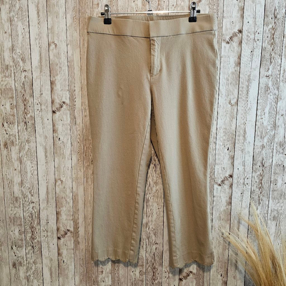 Women's Raffaella Khaki Capri Pants Size 6P - Picture 1 of 9